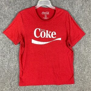 Coca Cola T-Shirt Men's 2XL Short Sleeve Red‎ Adults Cotton Blend